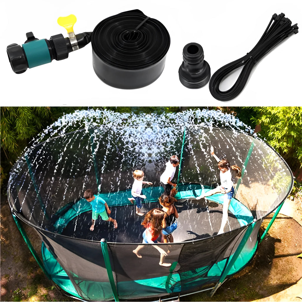 Blue and orange PVC plastic garden sprinkler with solar water cooling system and length options of 12m, 15m, and 8m