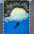DIY bamboo marine landscape handmade model ornament with whale and beach themes