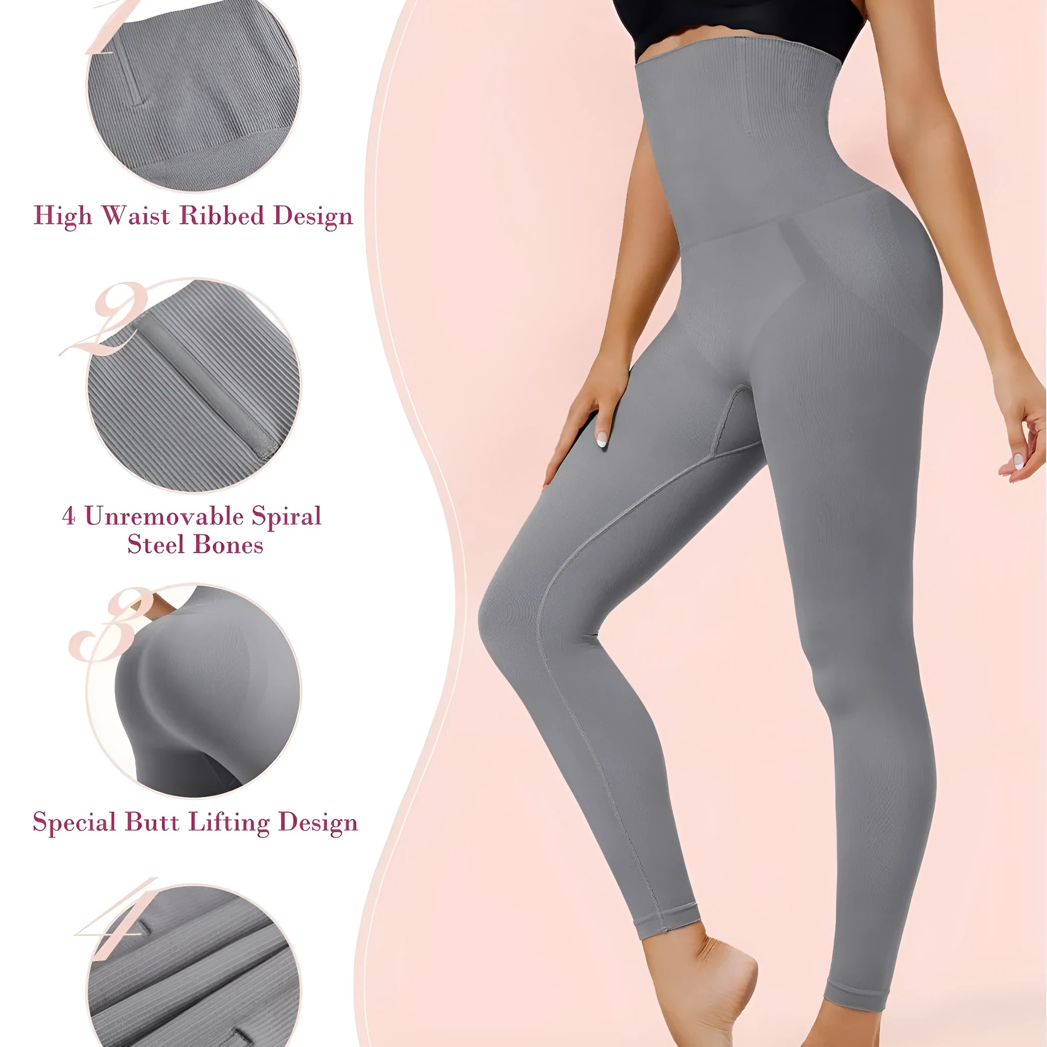 High waist cropped pants made from nylon in black colour