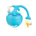 USB electric cat teasing ball with fish bone shaped rolling component and teasing stick attachment