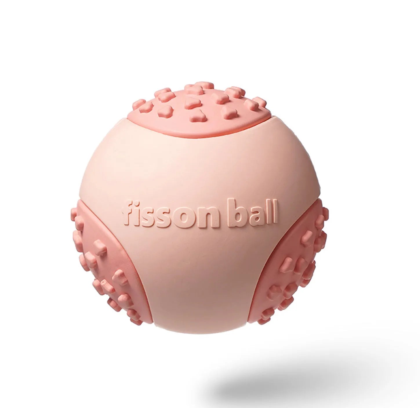 Green rolling ball dog toy for small to medium dogs measuring 64mm diameter
