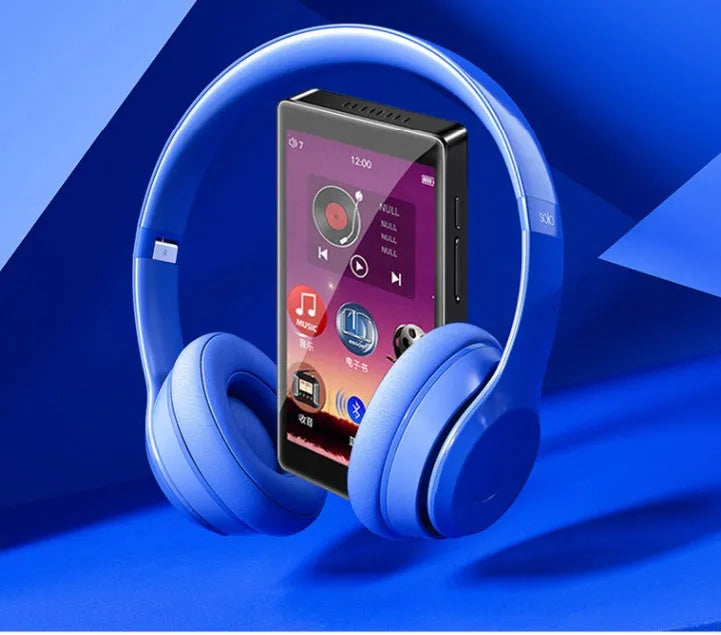 Black Ruizu H1 portable media player with 4-inch touchscreen showing music playback interface