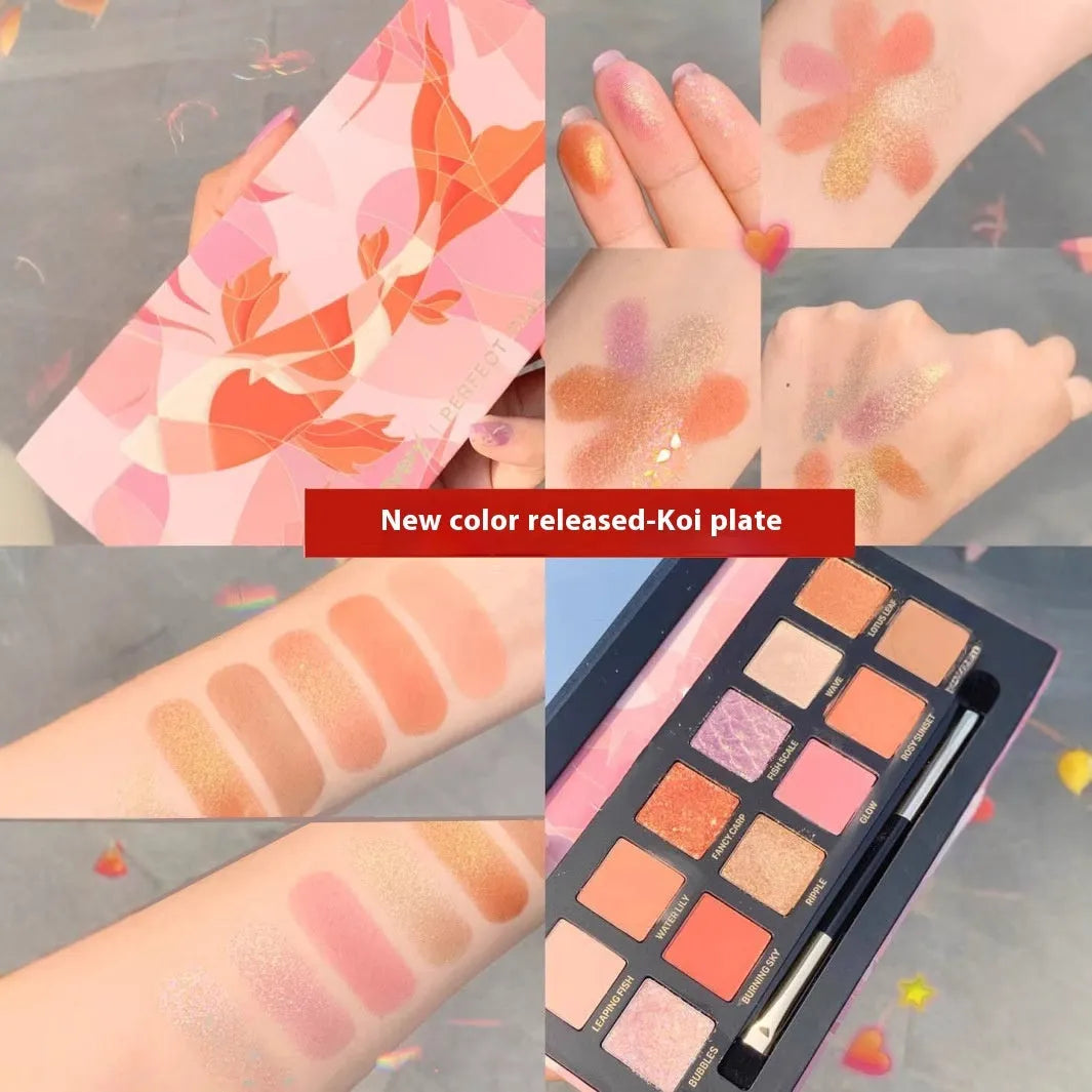 Explorer animal theme eyeshadow palette with twelve colours including matte and shimmer finishes