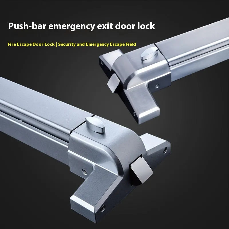 Stainless steel fireproof door push lock with external handle for 65cm single doors