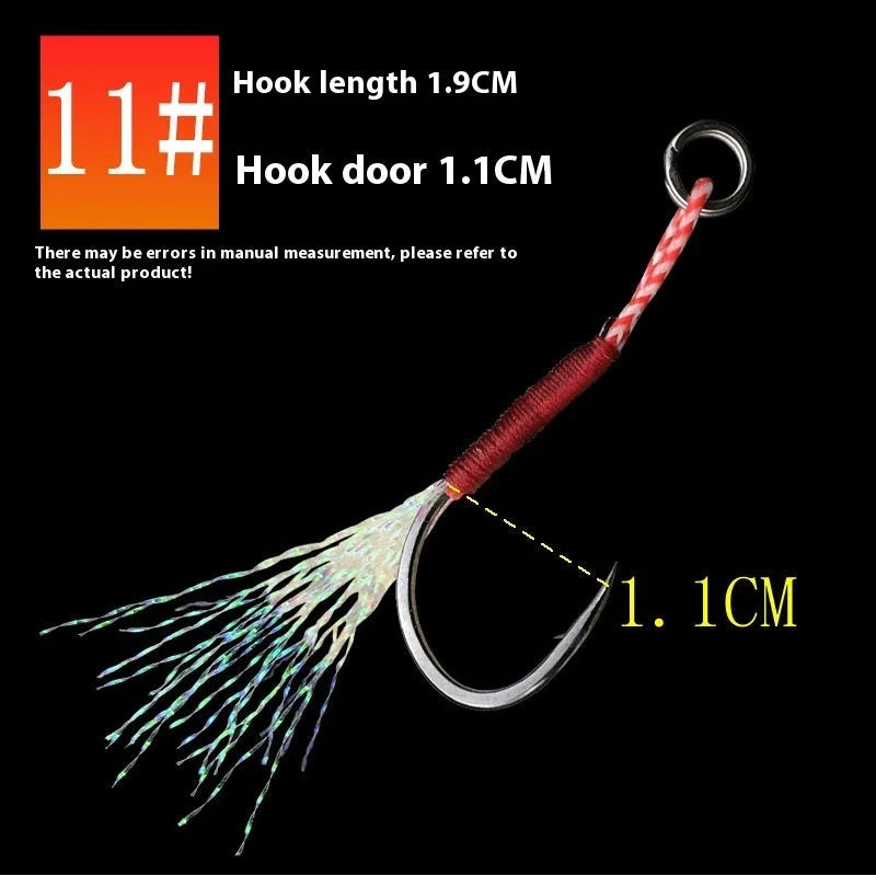 Bright wire iron plate single fishing hook for sea fishing and boat fishing in multiple sizes