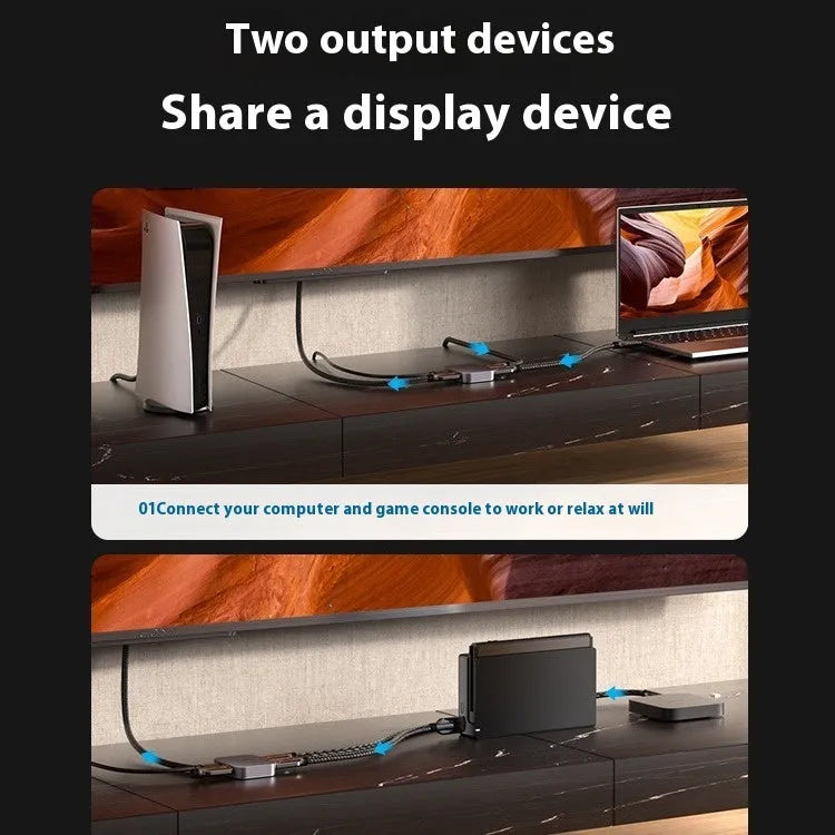Alloy HDMI cable separator for computer television connections in black or grey