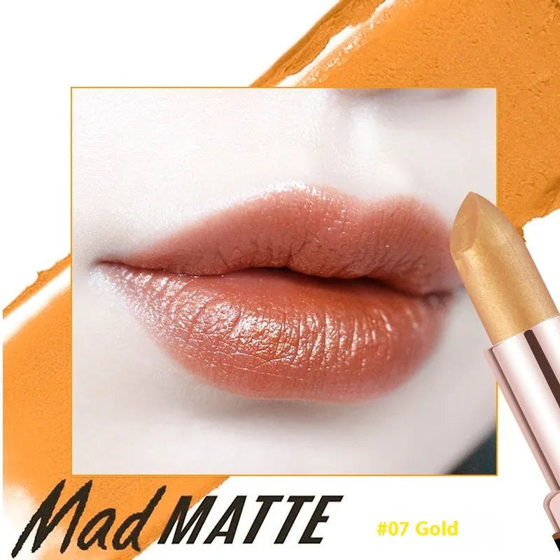 Fey Beauty Cameo Brown nude moisturising lipstick bullet, 3.8g, shown with no stain on a white cup.