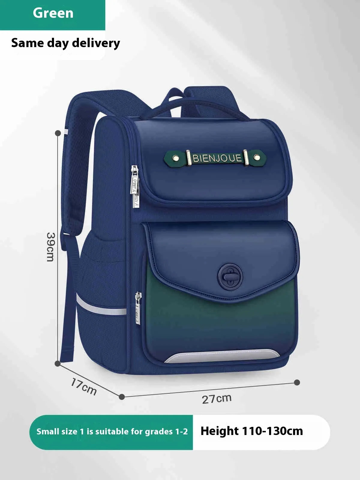 Waterproof Oxford cloth schoolbag for primary school girls in pink, purple or green colours