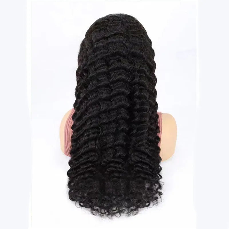 Solid colour half-lace front human hair wig displayed at 26-inch length