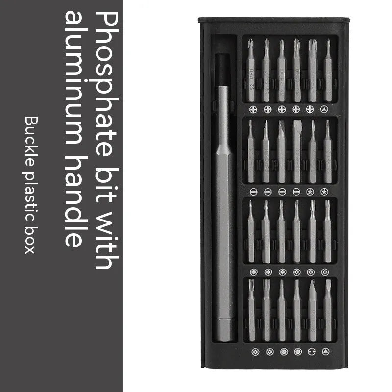24 in 1 magnetic precision screwdriver set with chrome vanadium steel bars and choice of aluminium or plastic handles