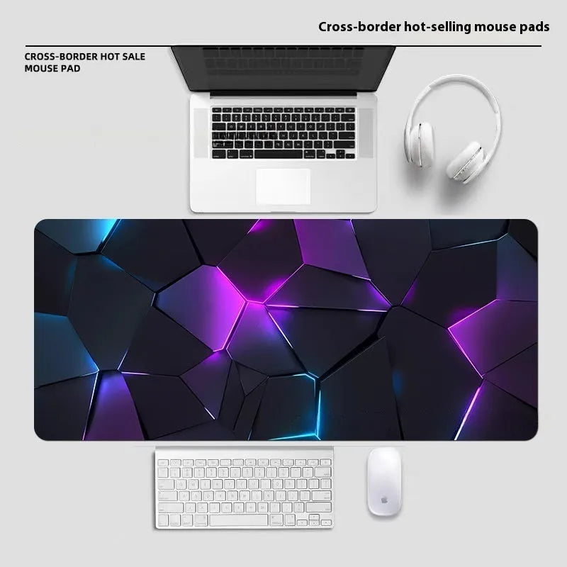 Large diatom ooze mouse pad in modern simplicity style with non-slip rubber sole, 30x60cm size, marble colour