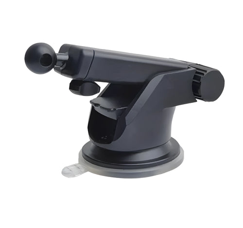 Universal telescopic long rod car phone mounting bracket made from black ABS plastic.