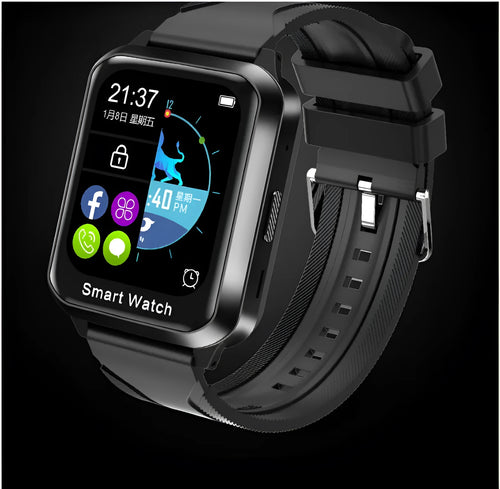 Bluetooth smart bracelet with split screen display showing call information on silicone wrist strap