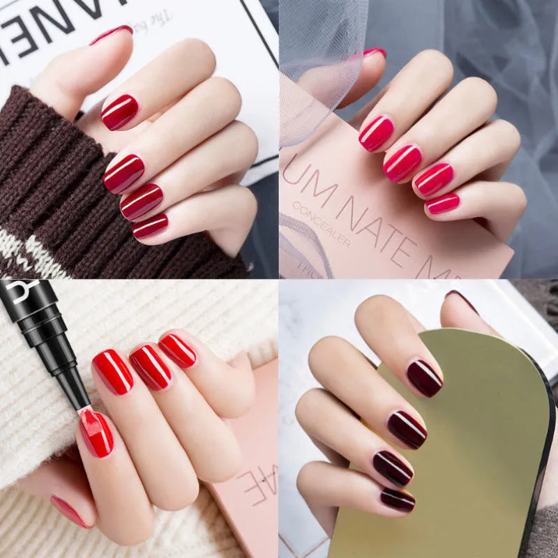 Gel nail art pen with high colour saturation and LED UV cure option