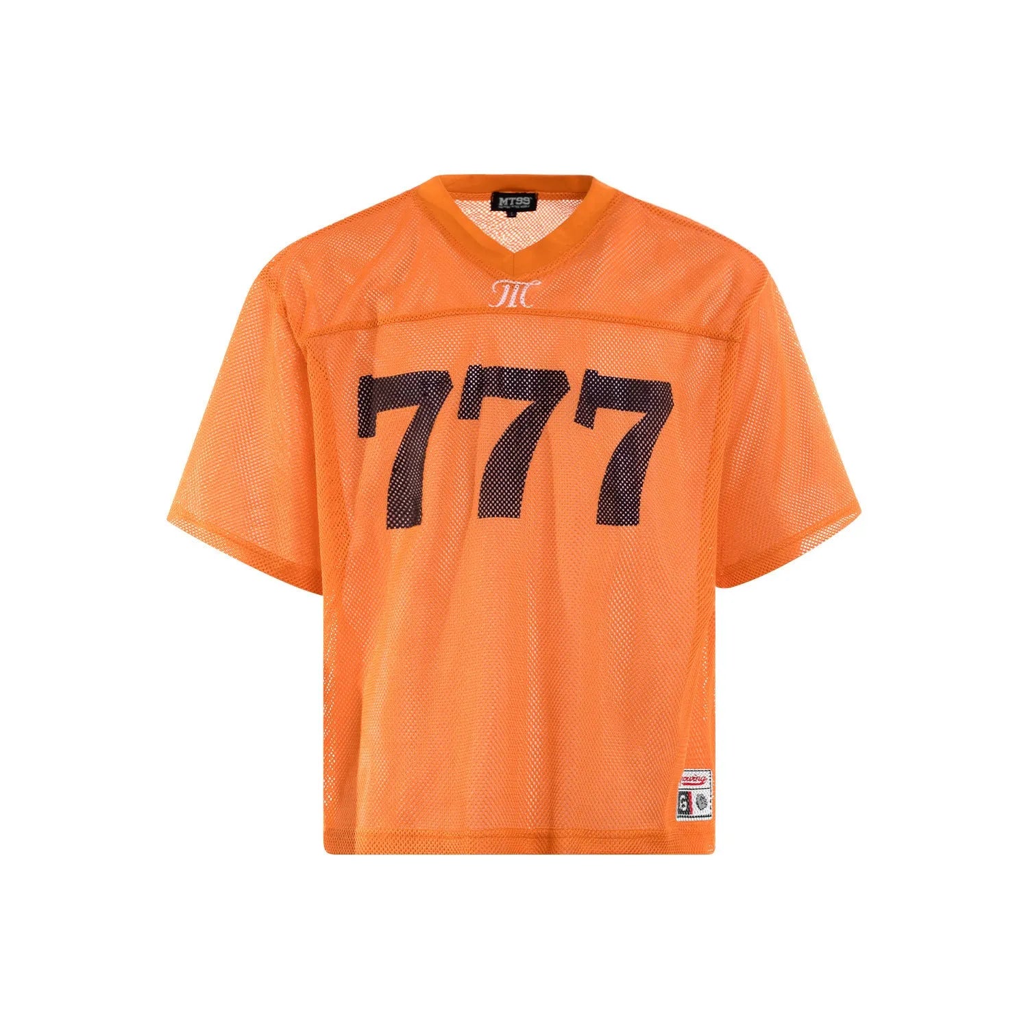 Retro style loose fit short sleeve T-shirt in black, white, purple, or orange.