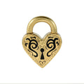 Heart-shaped stainless steel earrings with electroplated gold and steel colour finishes