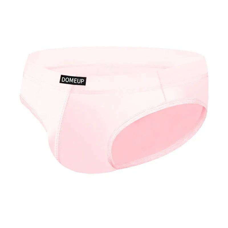 Men's seamless breathable briefs in low waist design available in white, black, and pink colours