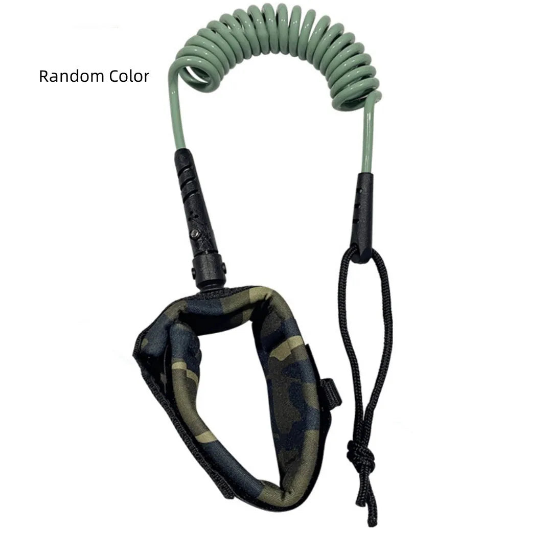 Surfboard hand holding rope showing high elasticity and marine construction for 50kg maximum tension