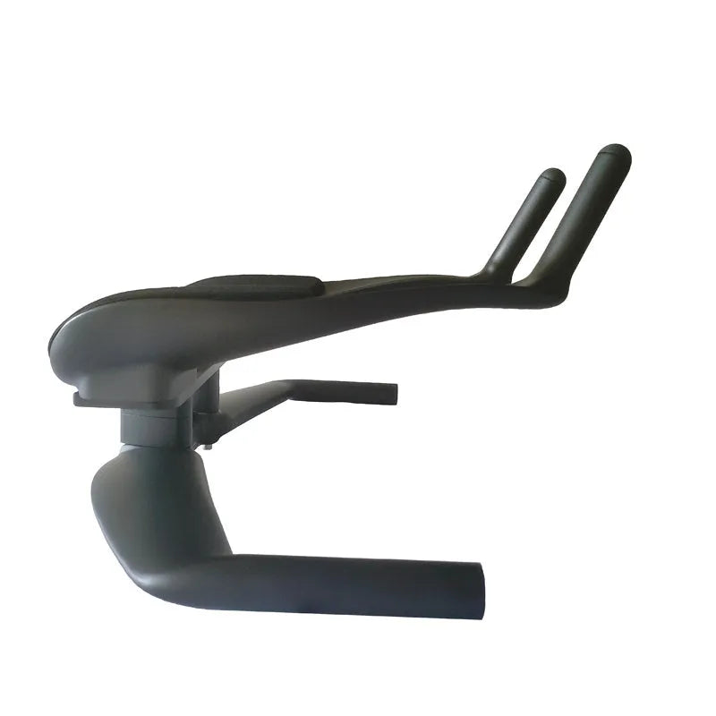 Carbon fibre bicycle handlebar in black matte finish, shown with 10 and 15-degree angle options.