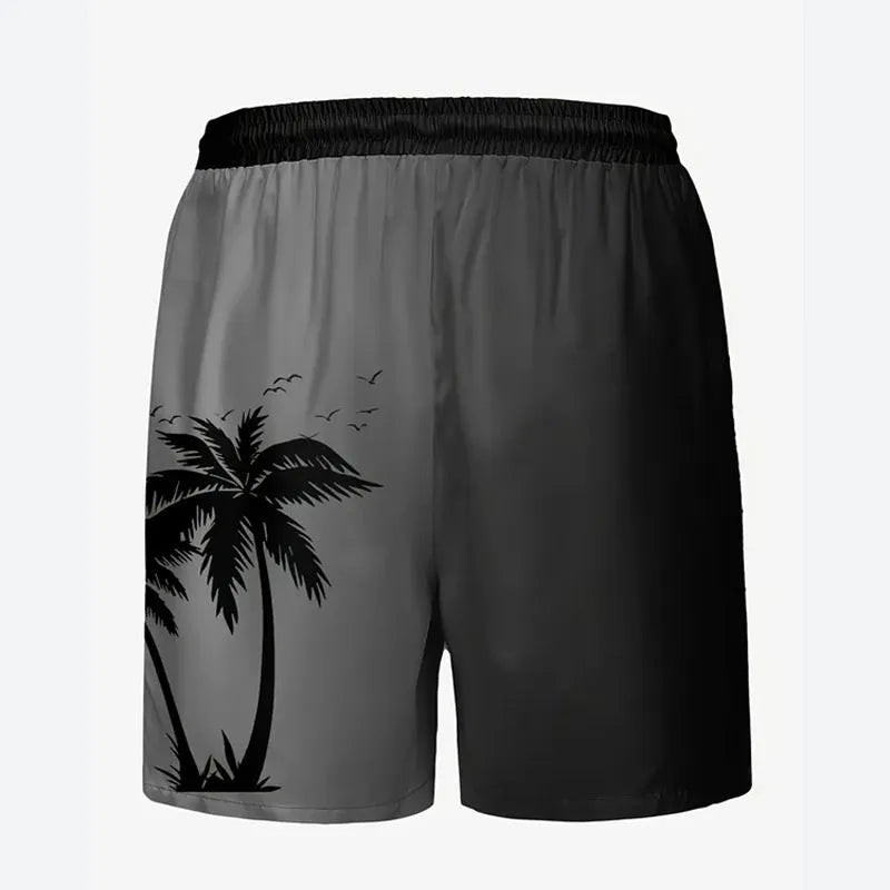 Men's loose fit summer beach pants in polyester fabric with elastic waistband available in multiple colours