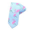 Korean style narrow men's cotton bow tie with a printed cartoon pattern in a selected colour.