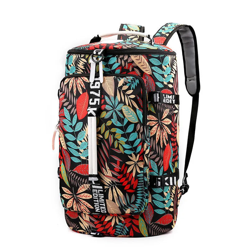 Waterproof convertible gym bag with shoe compartment and combination lock in multiple colour options