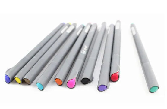 Hook line pen multipack with 0.38mm fine tip for technical drawing and architecture drafting