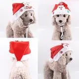Polyester solid colour Christmas hat for dogs cats and puppies in size M with elderly colour option