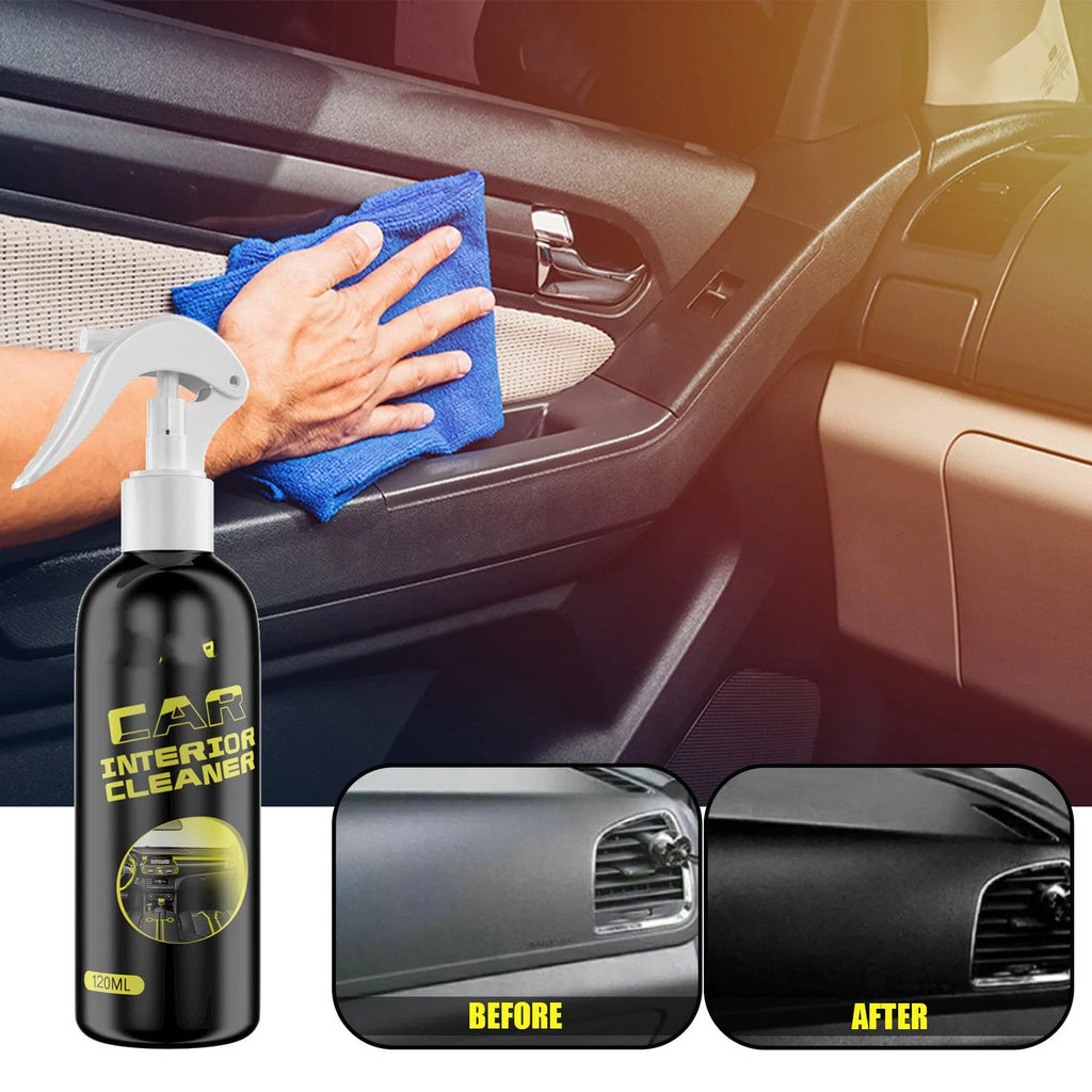 120ml car interior renovation cleaner bottle for leather and plastic dashboard surfaces