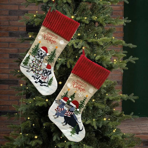 Cloth Christmas tree pendant ornament with pastoral design, measuring 46cm by 28cm.