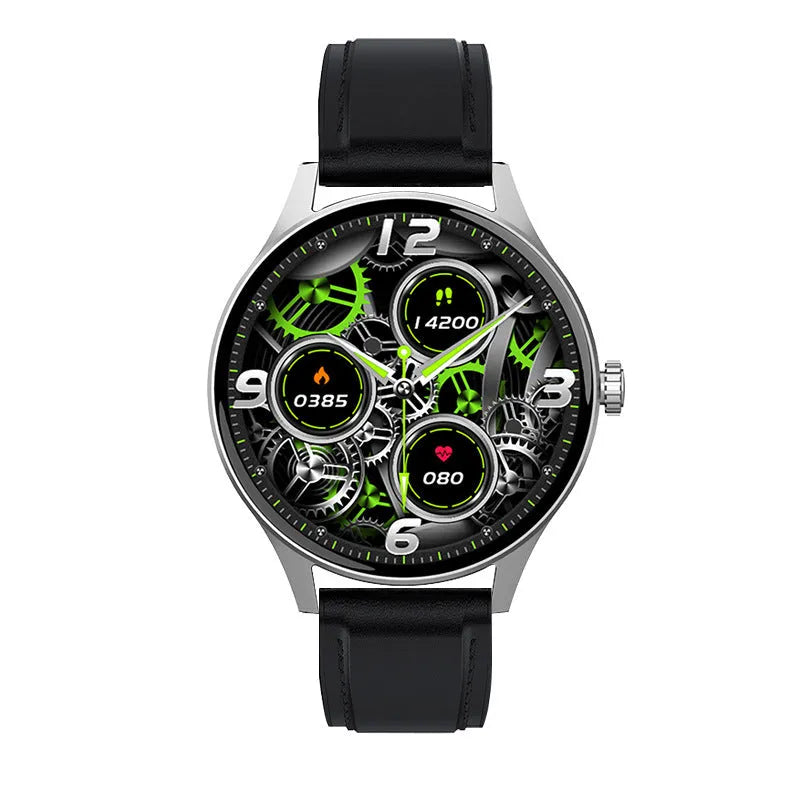 46mm smart watch with blood sugar monitoring and heart rate tracking on wrist