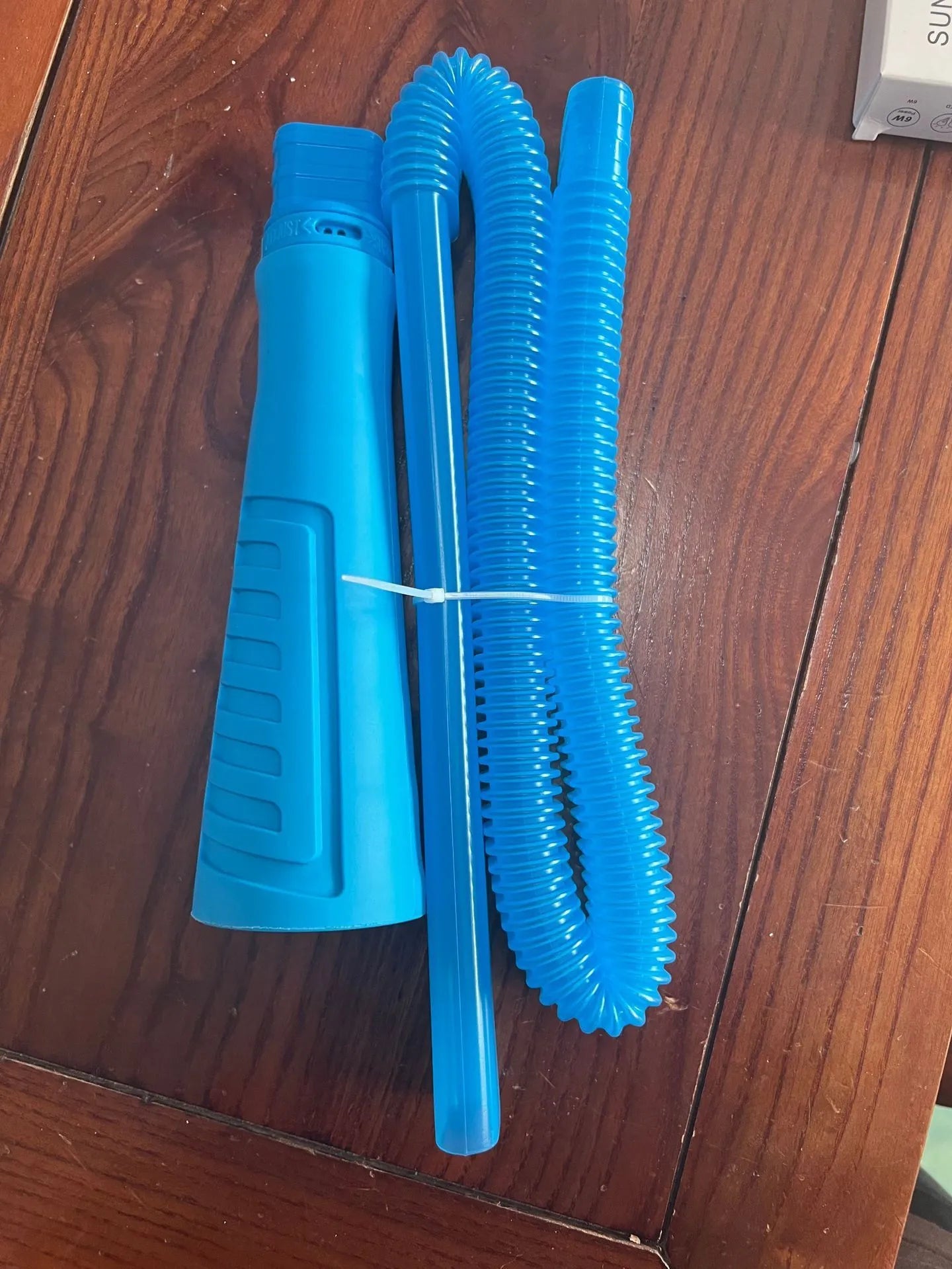 Blue 3 opp bag suction pipe vacuum cleaner accessory with round head, 114cm length