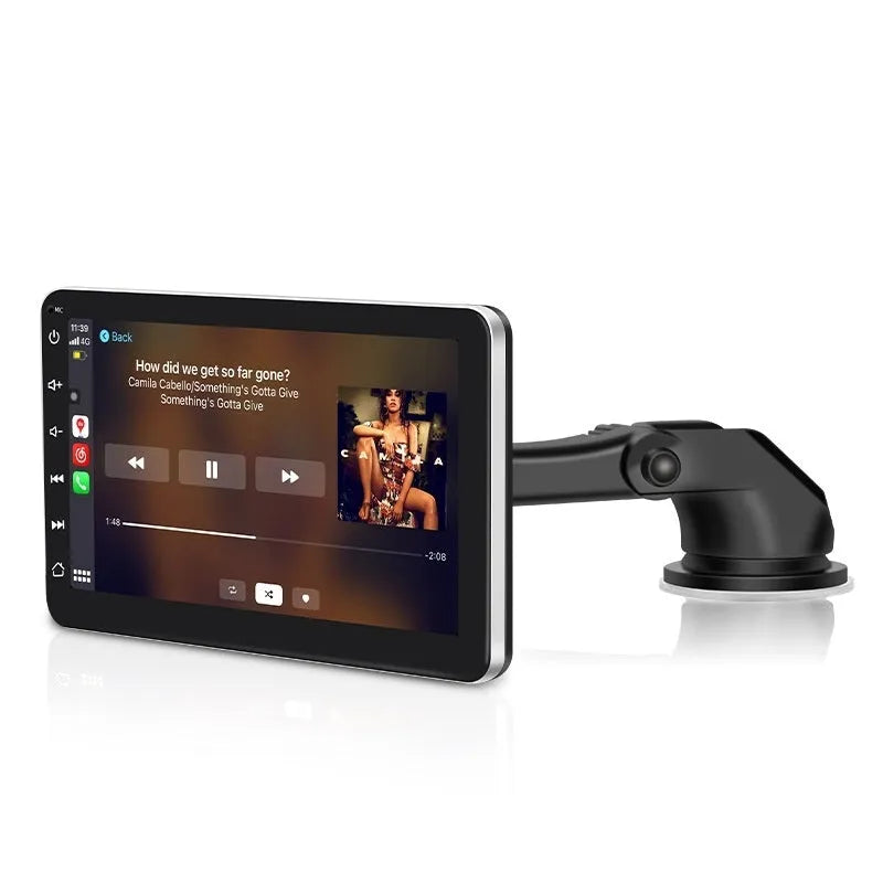 7-inch car GPS navigation unit with wireless CarPlay and reversing camera on universal bracket