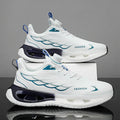 Youth rotating button sneaker with mesh upper and rubber MD TPU sole in light blue colour