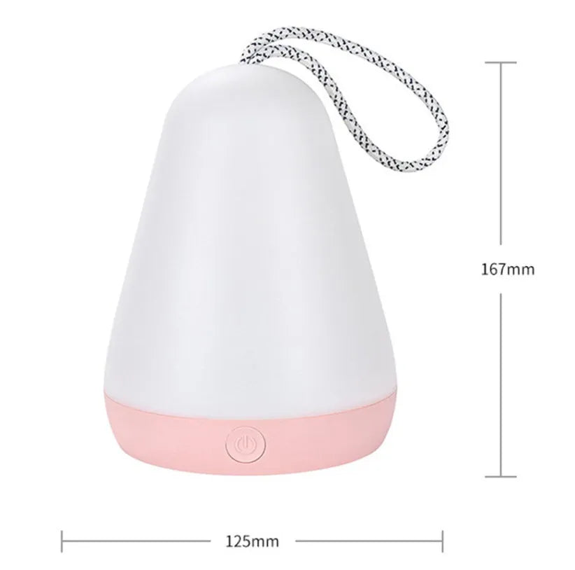 White LED night light with remote control, acrylic lampshade, USB powered, 167mm tall, cartoon style