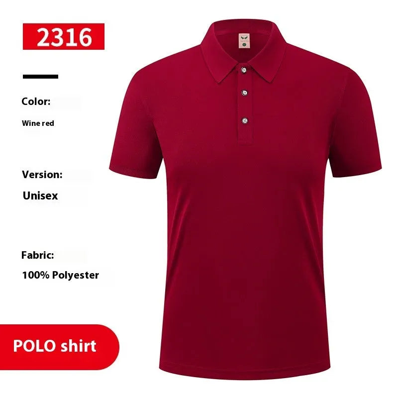 Ice silk advertising logo polo shirt in seven colours with short sleeve pullover design