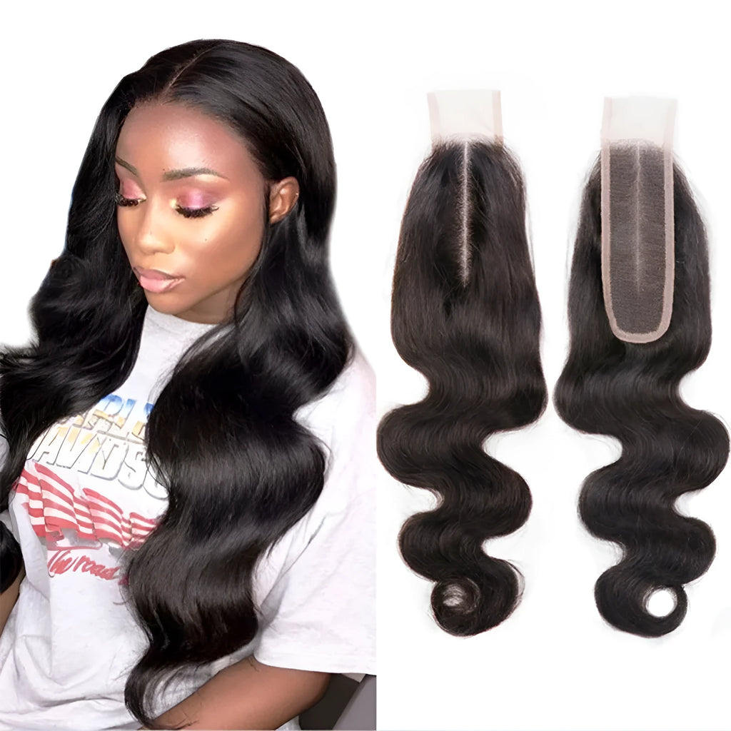 Straight natural colour human hair wig for women with hand-woven construction