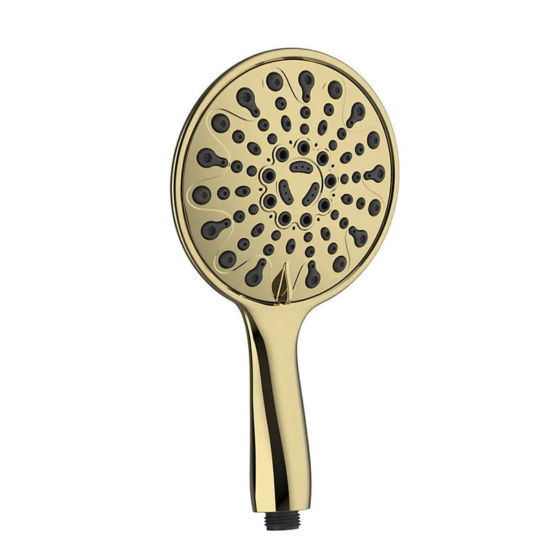 Chrome electroplated portable handheld shower head with six function dial