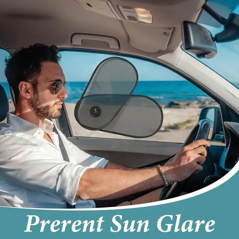 Breathable adjustable car side window shade for baby sun protection with suction cups