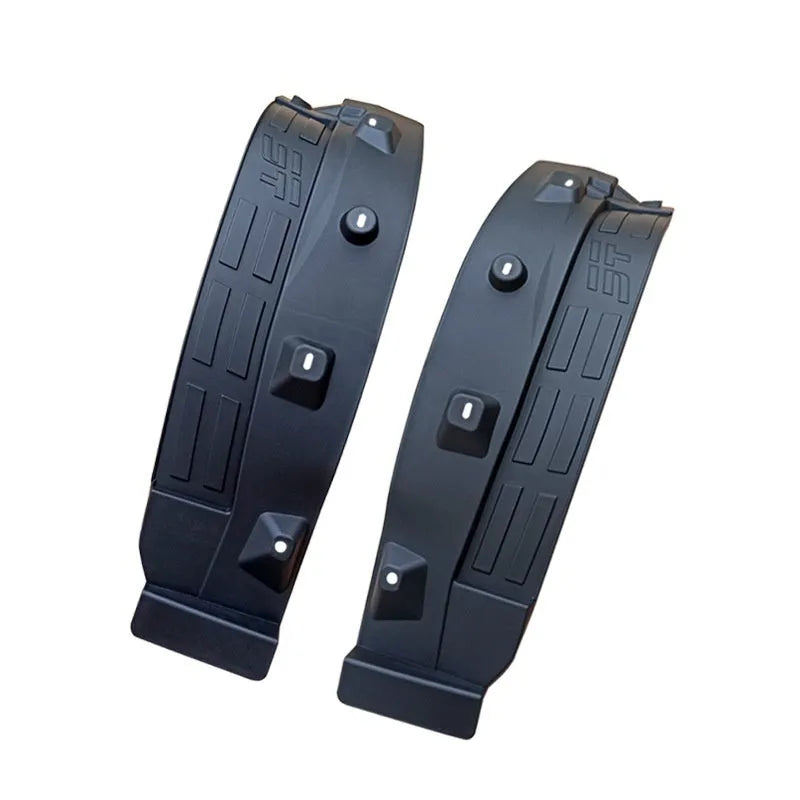 Pair of black plastic mudguards for Jietu Vendors front and rear wheels