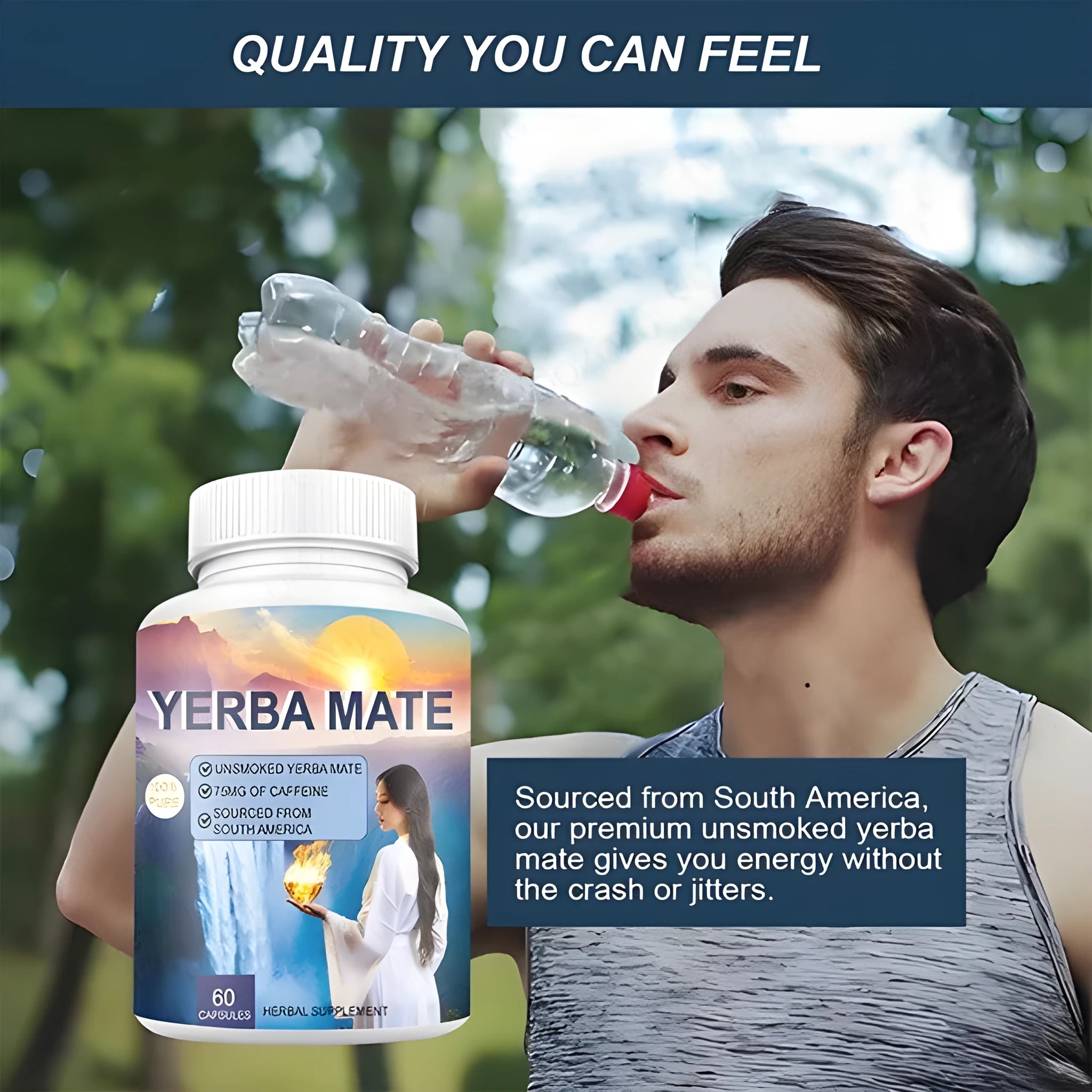 Container with 60 vitamin supplement capsules for nutritional support
