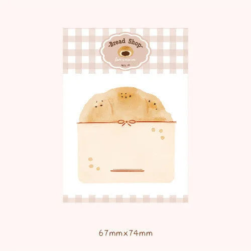 Food-themed note paper handbook showing four colour options with 30 sheets of 80g paper