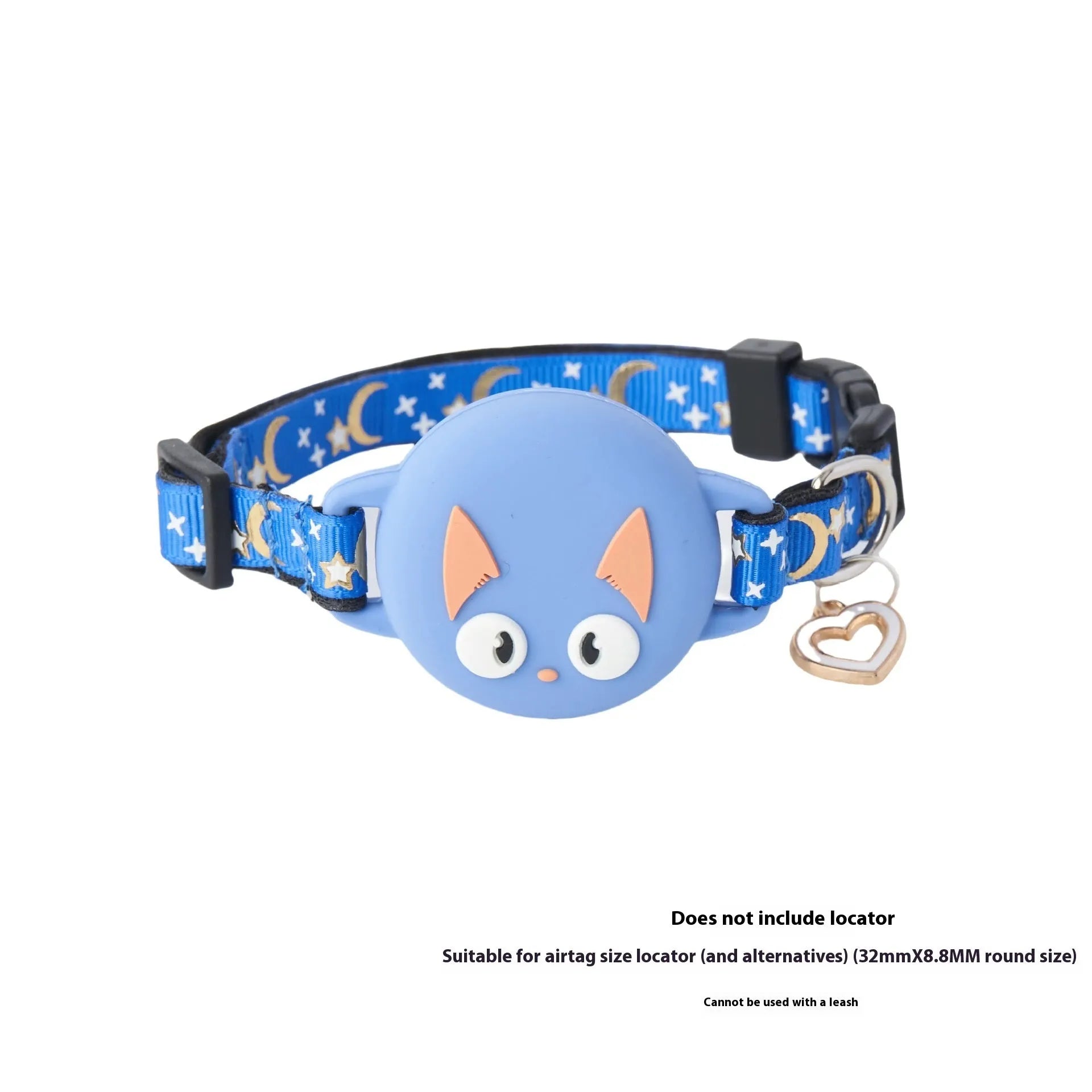 Apple AirTag protective case for cat collars in plastic material with adjustable sizing options
