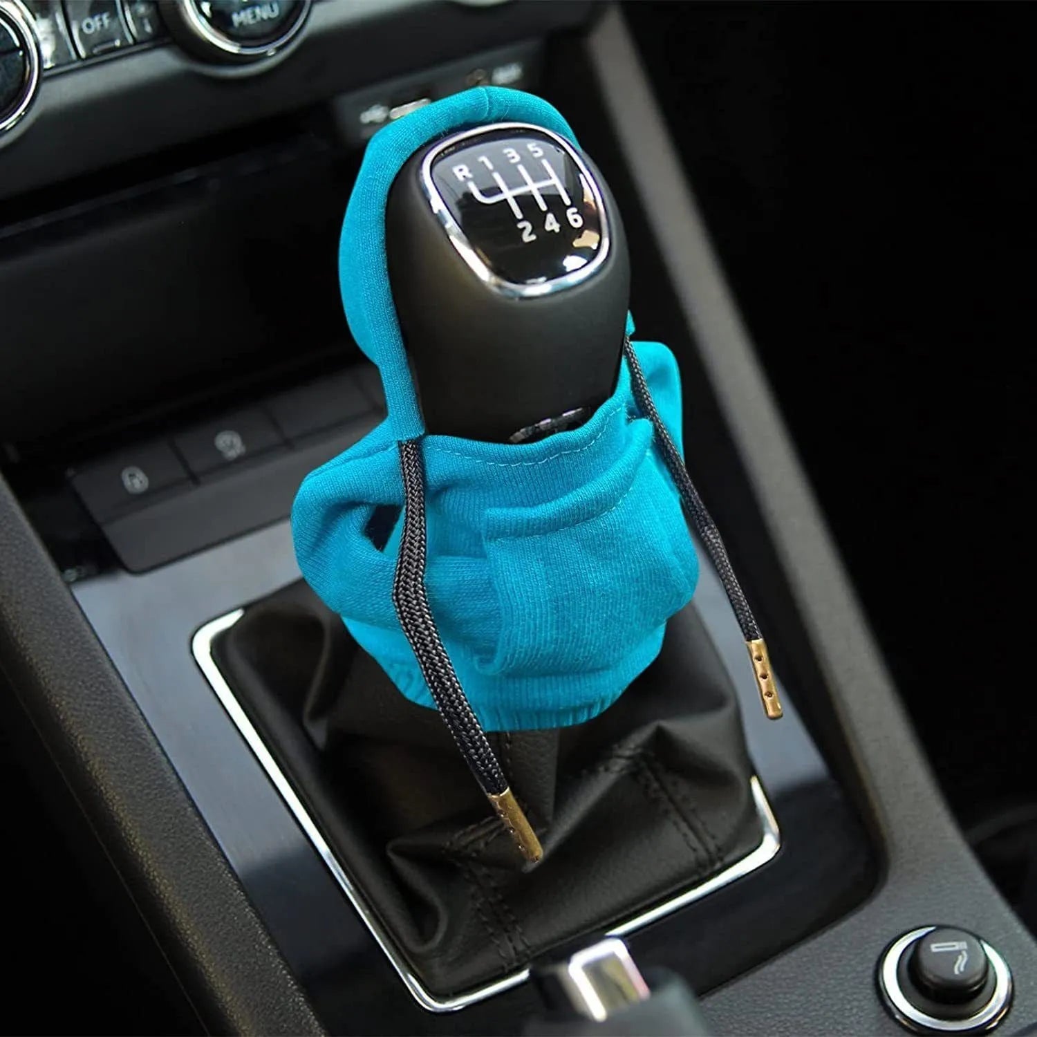 Cloth car gear shift knob cover in multiple colours for manual and automatic vehicles