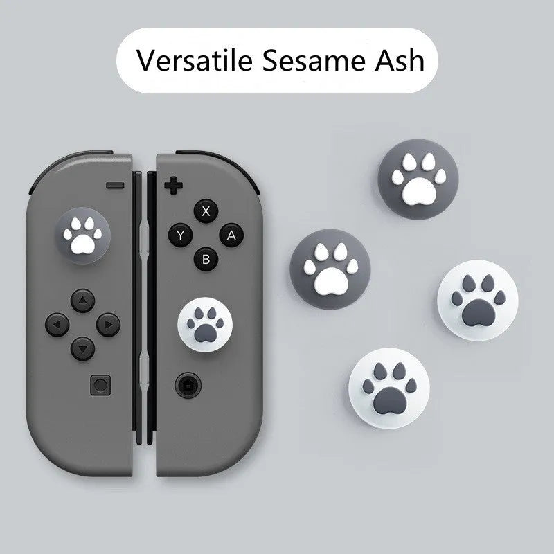 Four silicone thumbstick grip caps for Nintendo Switch Lite console in assorted colours