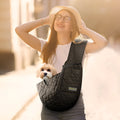 Pet Shiralee outing cat messenger bag in nylon solid colour hands-free pet carrier