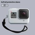 GoPro Hero8 Black protective sleeve and anti-lost strap accessory kit in silicone with multiple colour options