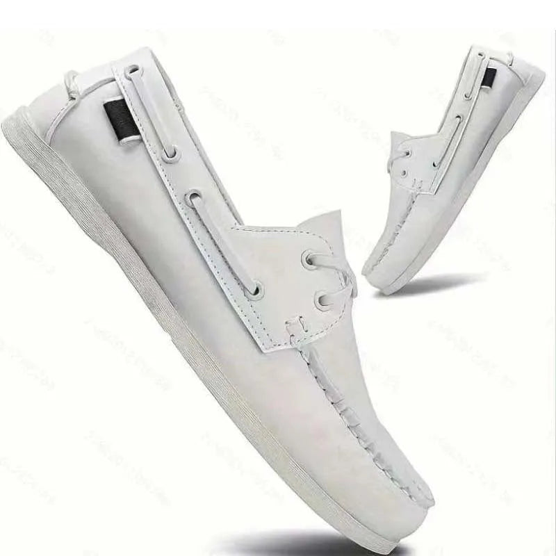 Men's breathable casual shoe with artificial PU upper and flat heel, shown in a solid colour.