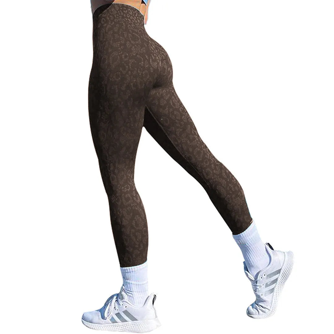 Women's push-up booty leggings in animal print patterns for gym and yoga workouts