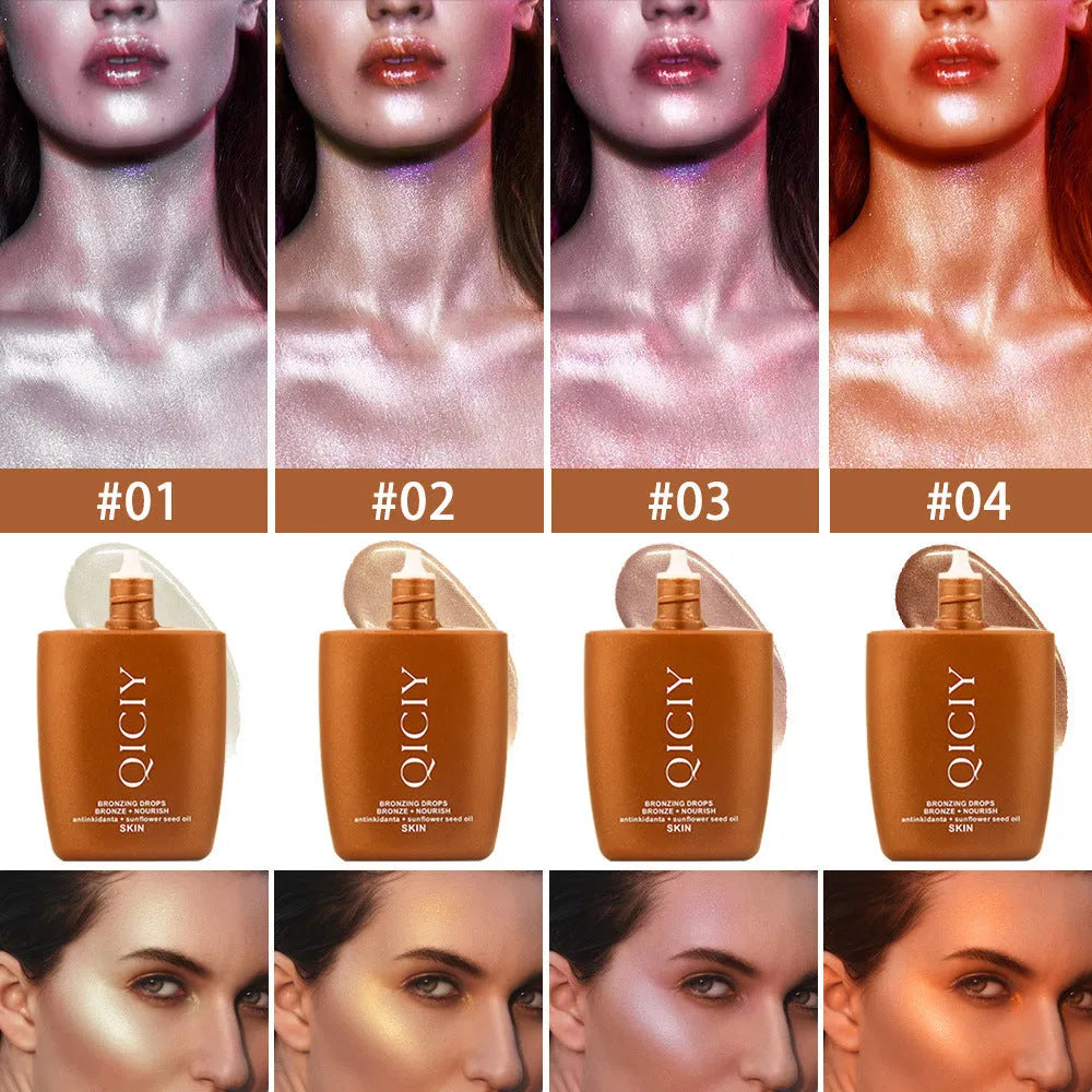 30ML face and body contour highlighting liquid cream in four shade options for natural definition
